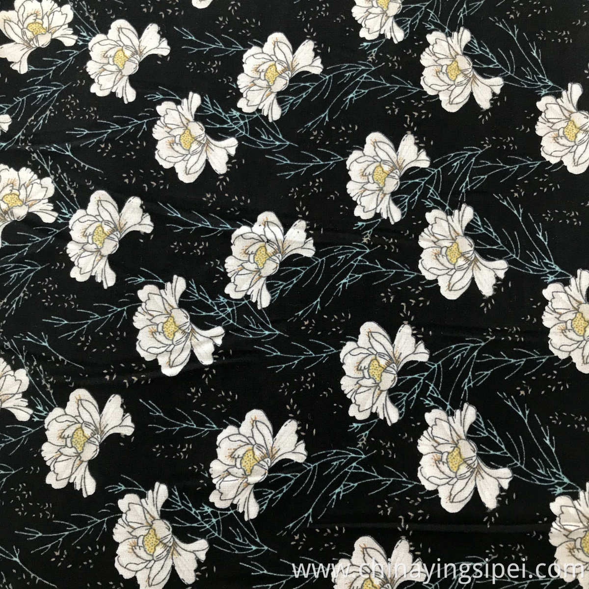 new design floral print fabric rayon fabric stock lot in Shaoxing for dress